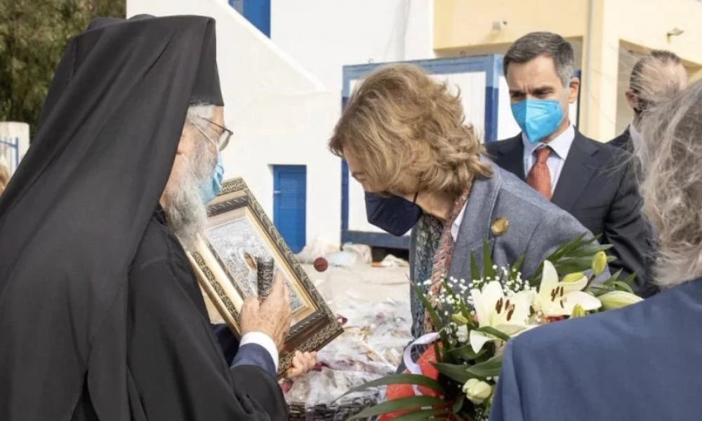 Επίσκεψη της Βασίλισσας της Ισπανίας Σοφίας στην Λέρο